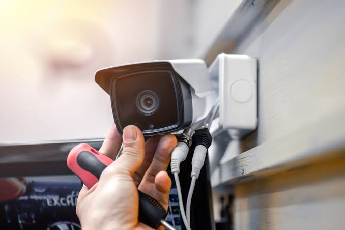 CCTV security camera installation